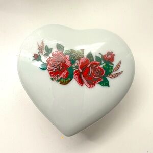Vintage Heart-Shaped Trinket Box